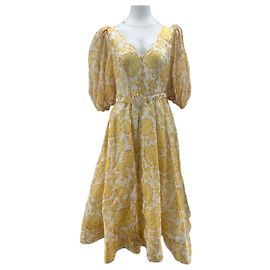 Zimmermann Vestido amarillo con cinturón Amarillo