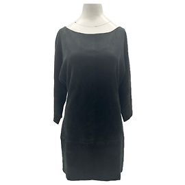 Robe Stouls en daim noir Noir