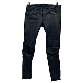 Maje Calça de couro preta Preto