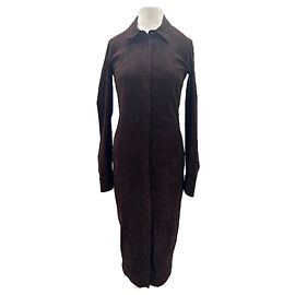 Vestido camisa Stouls de couro marrom Marrom