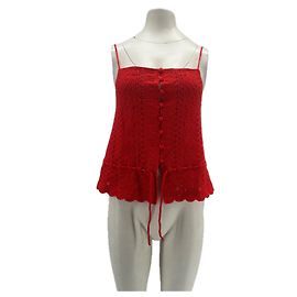 Top de algodón rojo SéZane M Roja