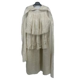 Prada Cape Kleid Beige Baumwolle Größe 38 Beige