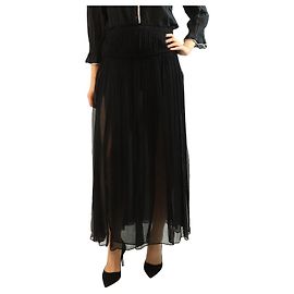 Isabel Marant Gonna midi trasparente arricciata nera - taglia UK 10 Nero