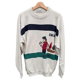 Iceberg Cullivre Intarsien-Strickpullover Braun Weiß Rot Blau Grün