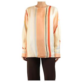 Loro Piana Multicolour stripe silk top - size L Multiple colors