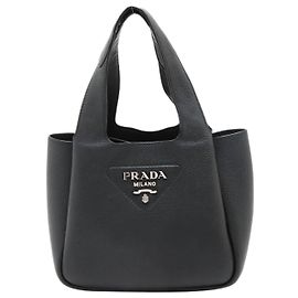 Prada Mini bolsa de couro Vitello Daino preto Preto