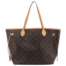 Louis Vuitton Bolso tote Neverfull MM 2007 marrón Castaño