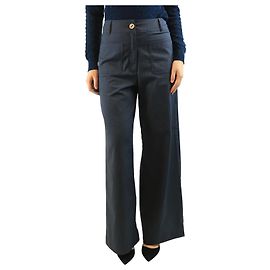 Sessun Blau gestreifte Hose - Größe UK 12 Blau