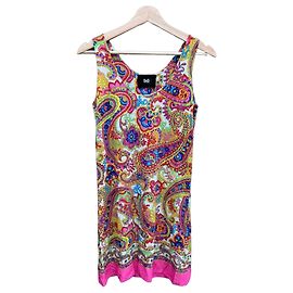 D&G Robe Mini sans manches Imprimé Paisley Rose Multicolore