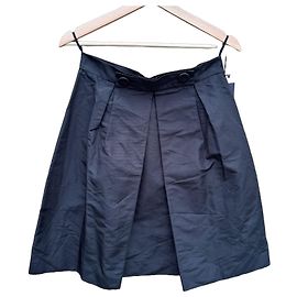 Prada Jupe Midi Plissée Noire Noir