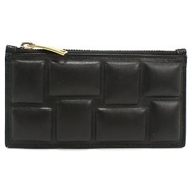 Monedero de piel de cordero negro Bottega Veneta Negro