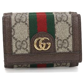 Cartera tríptico Gucci Ophidia Beige