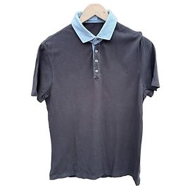 Brunello Cucinelli Polo uomo in cotone marrone Marrone