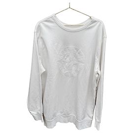 Stone Island Embossed Compass Cotton Sweatshirt - White White