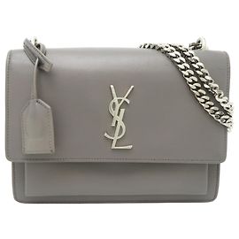 Borsa a tracolla Sunset da donna Saint Laurent Grigio