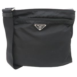 Prada Nylon Black Shoulder Bag Black