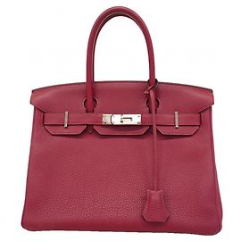 Hermès Hermes Birkin 30 Handbag in Rouge Grenat Red