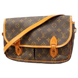 Borsa a Spalla Louis Vuitton Monogram Gibeciere MM Marrone