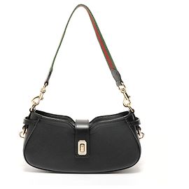 Bolsa de ombro em couro Gucci Moonside Preto