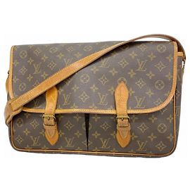 Borsa a tracolla Louis Vuitton Monogram Gibeciere GM Marrone
