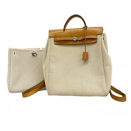 Hermès Mochila Hermes Herbag Ad MM Toile GM Natural Outro