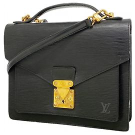 Borsa Louis Vuitton Epi Monceau Nero