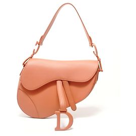 Bolsa Saddle em couro laranja Christian Dior Laranja