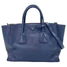 Borsa a 2 modi blu Prada Blu