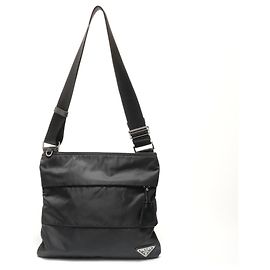 Borsa a tracolla Prada PRADA con placca logo Triangle in nero Nero