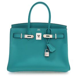 Hermès Blue Epsom Birkin Retourne 30 Bleu Turquoise