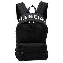 Balenciaga Black Nylon Wheel Backpack Black
