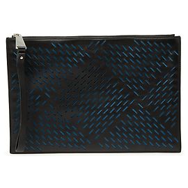 Pochette en cuir perforé noir Bottega Veneta Noir