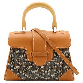 Goyard Marrón Mini Goyardine Saigon Souple Castaño