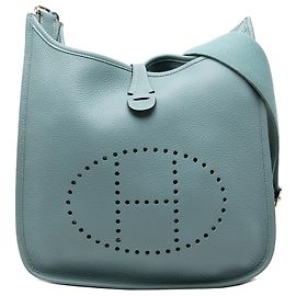 Hermès Blue Clemence Evelyne III 29 Blu Blu chiaro