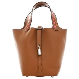 Hermès Picotin Lock 18 en Epsom Tressage marron Marron