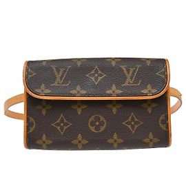 Louis Vuitton Pochette Florentine Monogram Canvas Small Marron