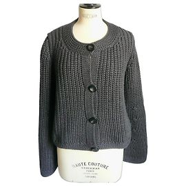 Hermès Cardigan aus Schurwolle grau Größe 38 Grau
