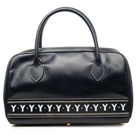 Sac à main Mini Boston de Saint Laurent Blanc Bleu Marine