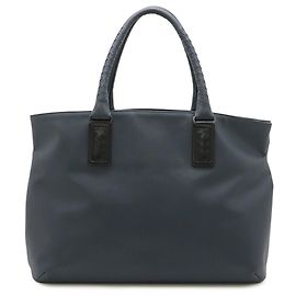 Sac cabas Bottega Veneta Marco Polo Noir Bleu Marine
