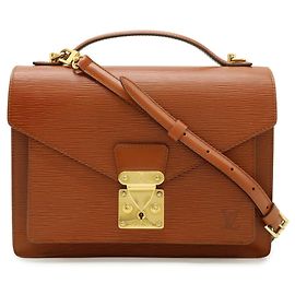 Borsa Louis Vuitton Epi Monceau in Kenyan Brown Marrone
