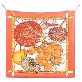 Hermès Hermes NOUVELLE COLEDONIE Seidenschal Rot