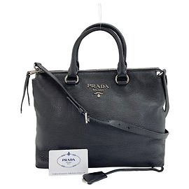Prada Handtasche 2-Wege Schwarz Schwarz