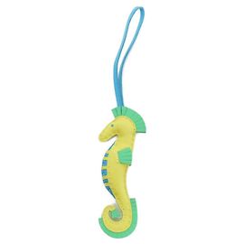 Hermès Hermes Hippo 084738CA Accessory Bag Charm Blue Golden Light green