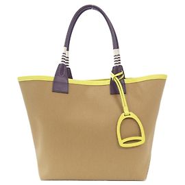 Hermès Sac à main Hermes Steeple Doré Violet foncé