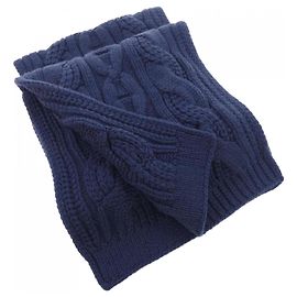 Hermès Hermes Cable Maillon Cashmere Stole Navy blue