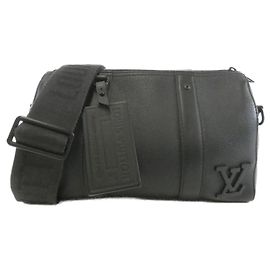 Louis Vuitton LV Aerogram City Keepall Shoulder Bag Black