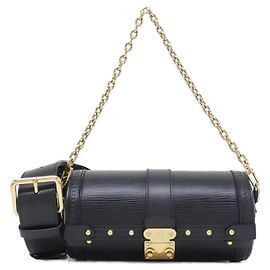 Borsa a tracolla bauletto Louis Vuitton Epi Papillon Nero