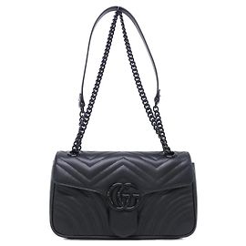 Borsa a tracolla Gucci GG Marmont nera Nero