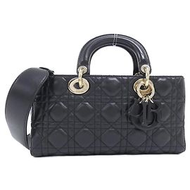 Christian Dior Lady D-Joy Medium Handbag Black