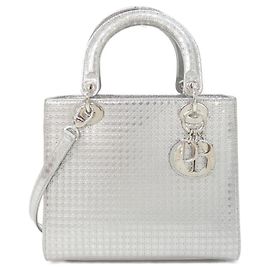 Bolsa Christian Dior Lady Medium Prata